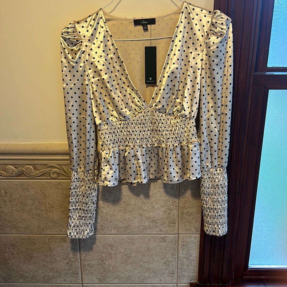 Beautiful velvet peplum top